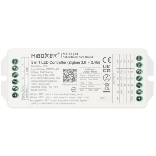 KONTROLER RGB+CCT 20A 12-48V 4-STR PZ5 WI-FI